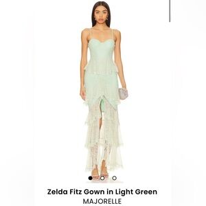 Zelda Fitz Gown in Light Green